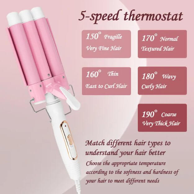 3-in-1 Electric Heating Curler | Hair Styler Wand UAE | Souk Al Habibi
