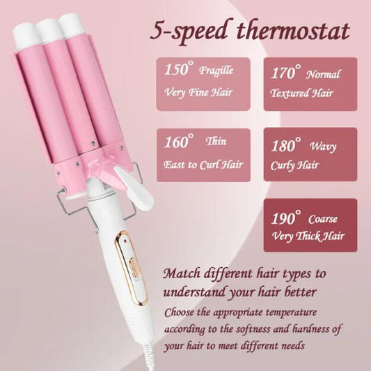 3-in-1 Electric Heating Curler | Hair Styler Wand UAE | Souk Al Habibi
