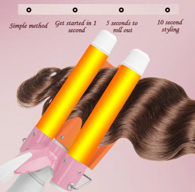 3-in-1 Electric Heating Curler | Hair Styler Wand UAE | Souk Al Habibi