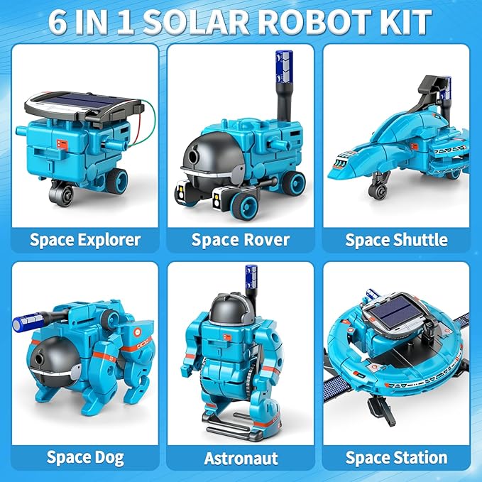 6-in-1 Solar Robot Toys - STEM Educational Kit UAE | Souk Al Habibi